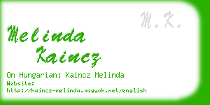 melinda kaincz business card